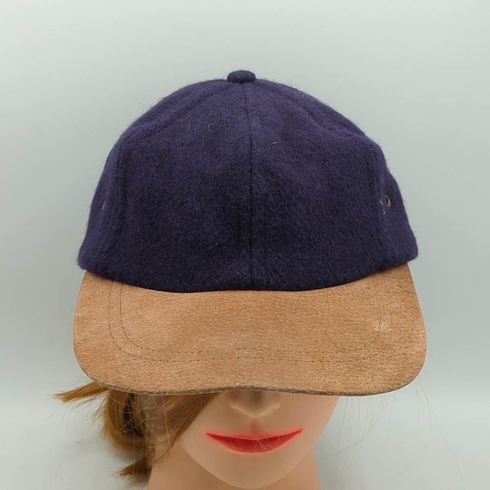 Vintage Sterling Edition London Fog Wool Hat Leather Trim Size Small Made In USA